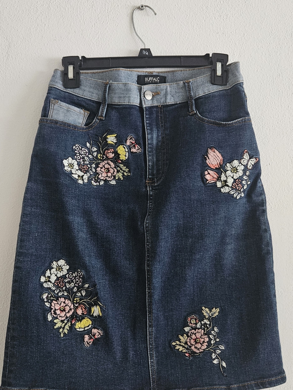 Buffalo Dark Blue Embroidered Women’s Denim Skirt Jeans